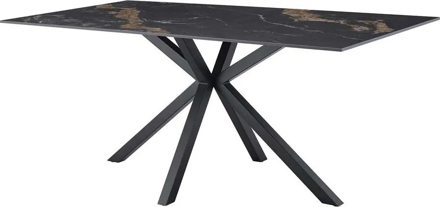 Masa dining cu blat ceramic GALAXIE Aurora Oro 180x90cm