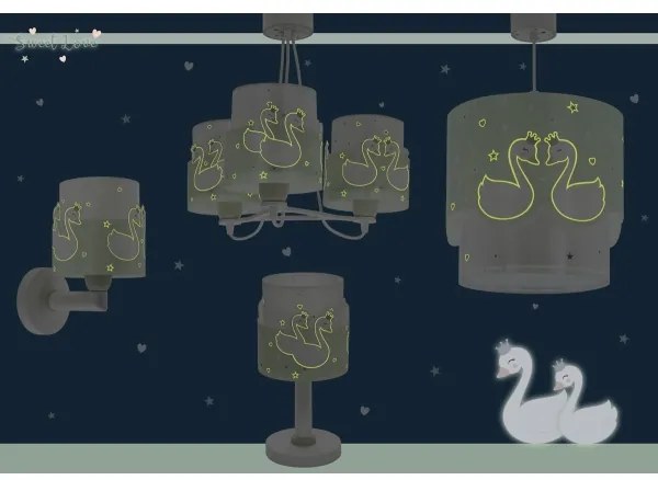 Lustră pentru copii SWEET LOVE 1xE27/60W/230V verde Dalber 61712H