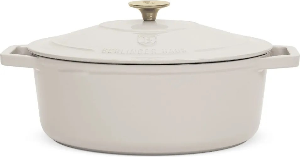 Oală fontă ovală 32 cm Sahara Berlinger Haus BH 8967, emailată, cu capac