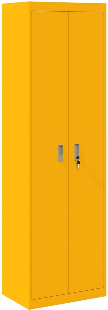 vidaXL Dulap de depozitare Galben muștar 60 x 40 x 200 cm Oțel