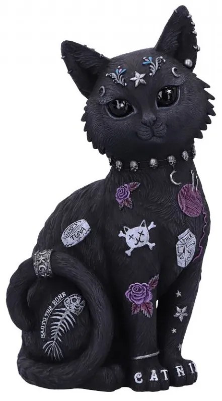 Statueta pisica Bad to the Bone 22 cm