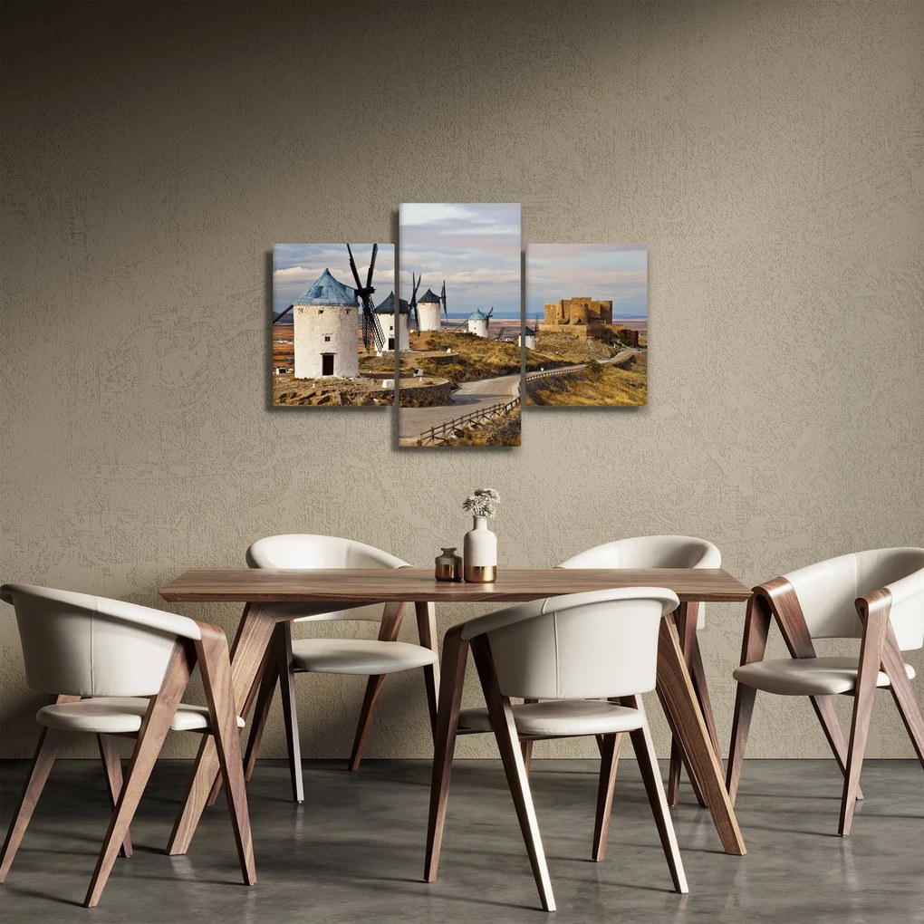 Tablou - Morile de vânt din Consuegra, Spania (90x60 cm)