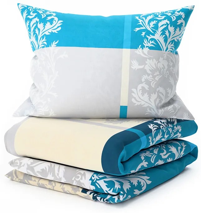Lenjerie de pat din bumbac DELUXE turcoaz Dimensiune lenjerie de pat: 70 x 90 cm | 140 x 200 cm