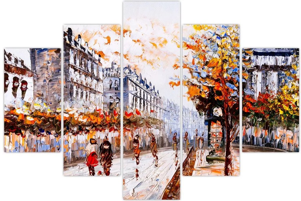 Tablou - Viața în oraș (150x105 cm)