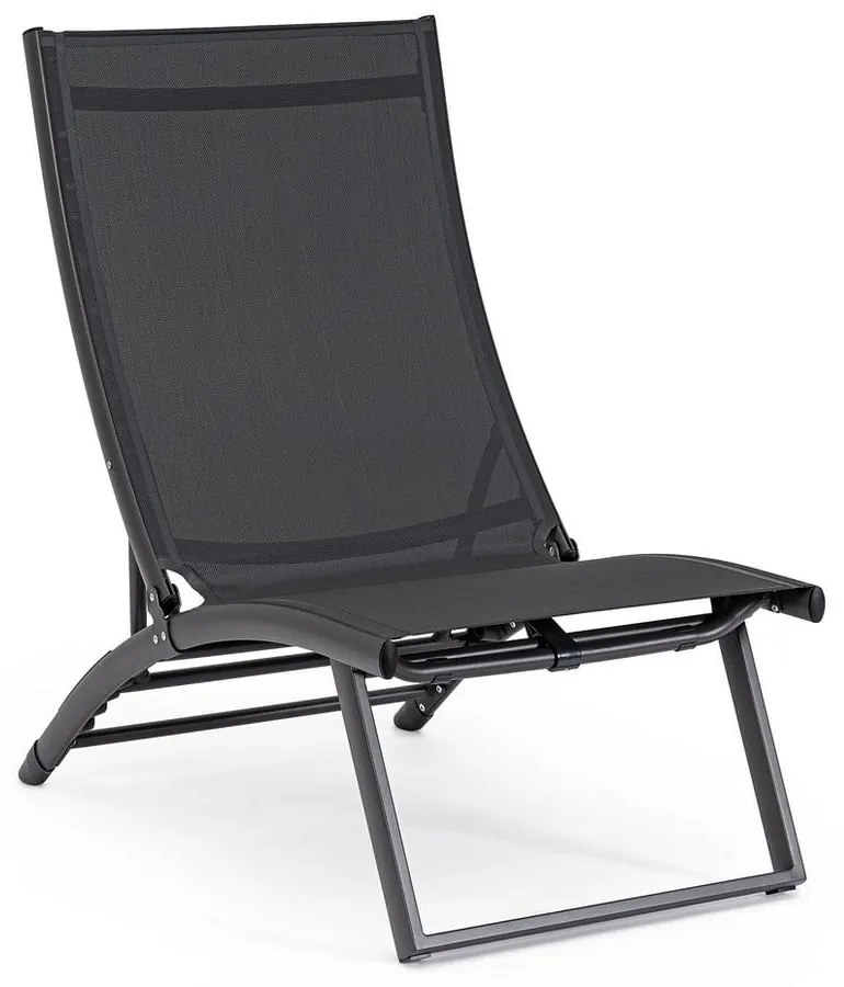 Șezlong de grădină gri antracit din metal Taylor – Bizzotto
