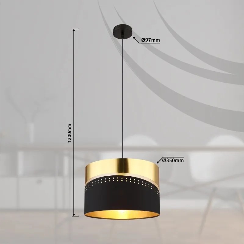 Lustra/Pendul modern OR negru/auriu