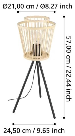 Lampă de masă Eglo 43854 HYKEHAM 1xE27/40W/230V