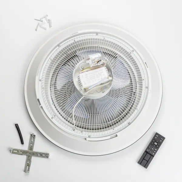 Plafonieră LED dimabilă cu ventilator Brilagi AURA LED/38W/230V alb + telecomandă