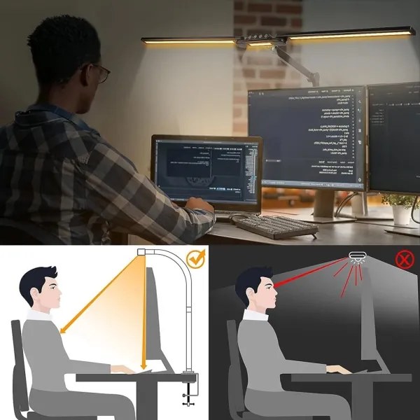 Lampă LED tactilă dimabilă de masă LED/24W/230V 3000-6500K CRI 92 negru