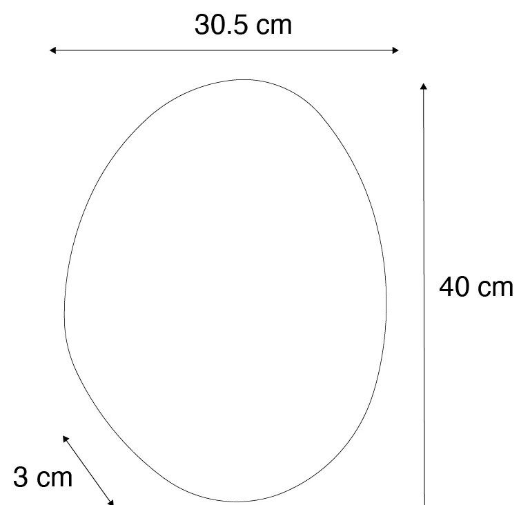 Oglinză de baie de design 40 cm cu LED IP44 - Biba