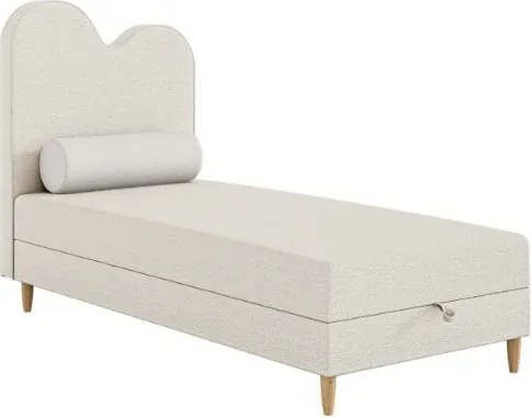 Pat tapitat boxspring 90 x 180 cm crem Wave