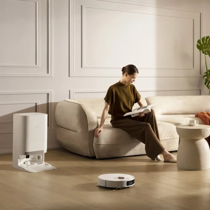 Aspirator robot Xiaomi X20+, 6000 Pa, 140 min, 0.35/4 l, Funcție Mop, Stație de autovidanjare, Navigație LDS, Evitarea obiectelor, Aplicație mobilă, Alb