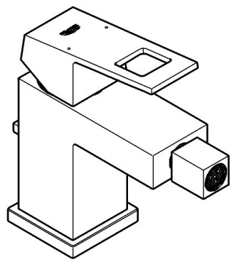 GROHE 23138000 - Baterie bideu EUROCUBE, crom lucios