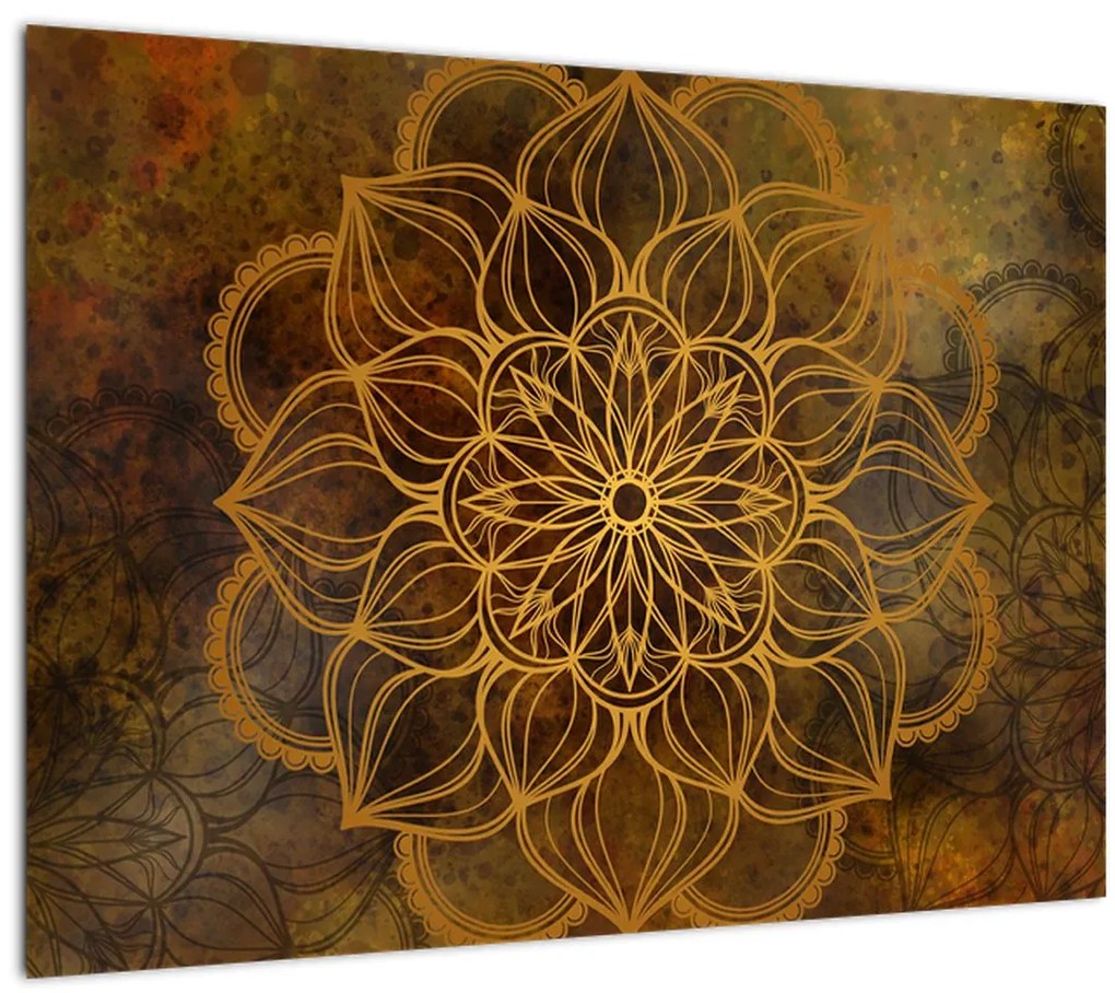 Tablou pe sticlă - Mandala bucuriei (70x50 cm)