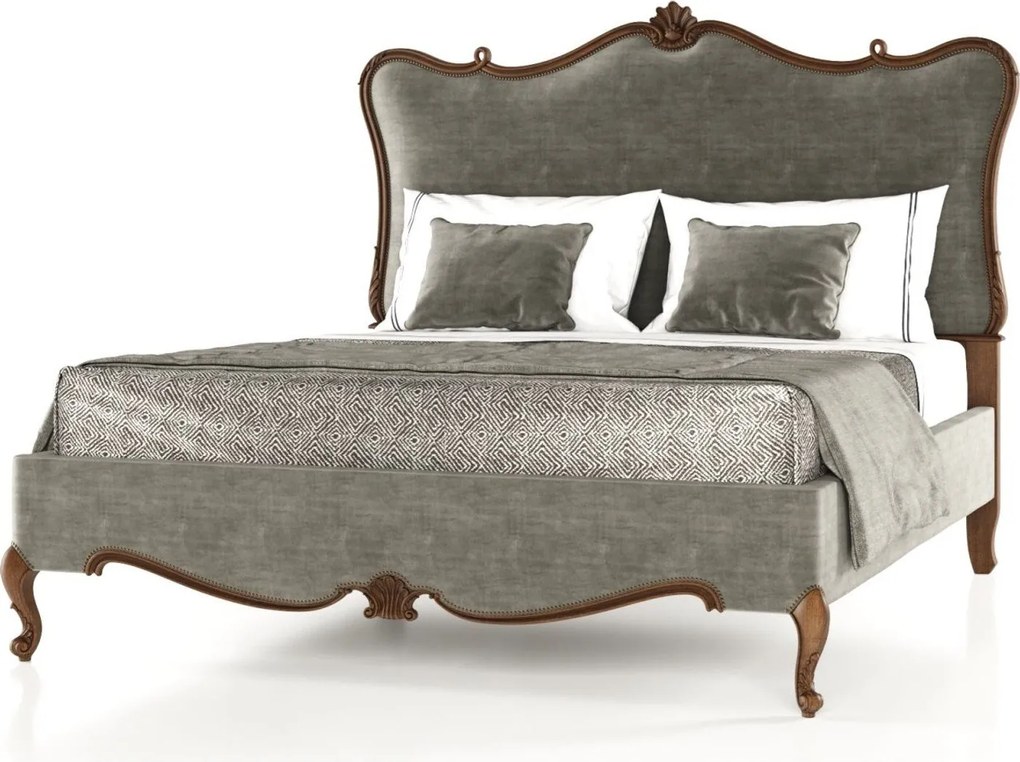 Pat lemn masiv Celisea II 140/160/180/200 x 200 cm - 180x200, Ivoire