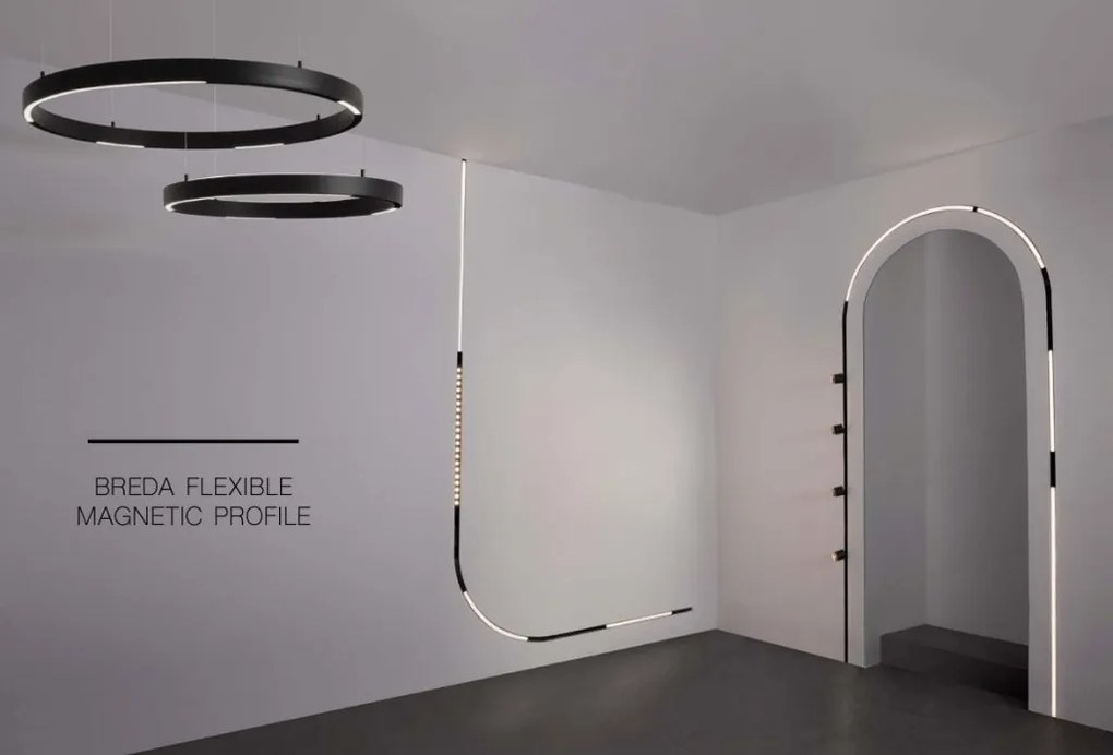 Sistem circular sina magnetica cu iluminat in partea superioara Breda 150cm