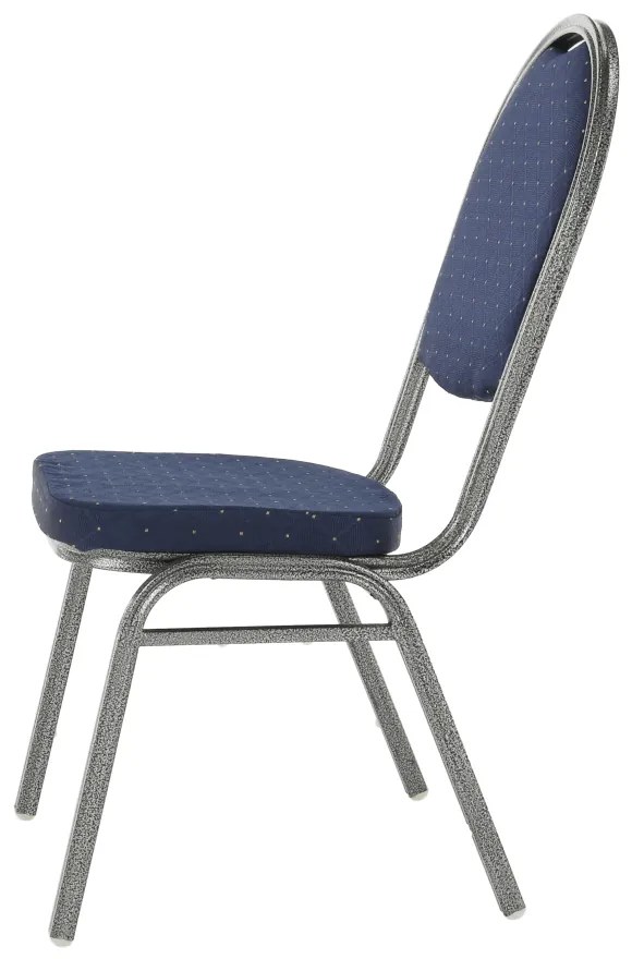 Scaun, rabatabil, textil albastru închis/gri cadru, JEFF 2 NEW