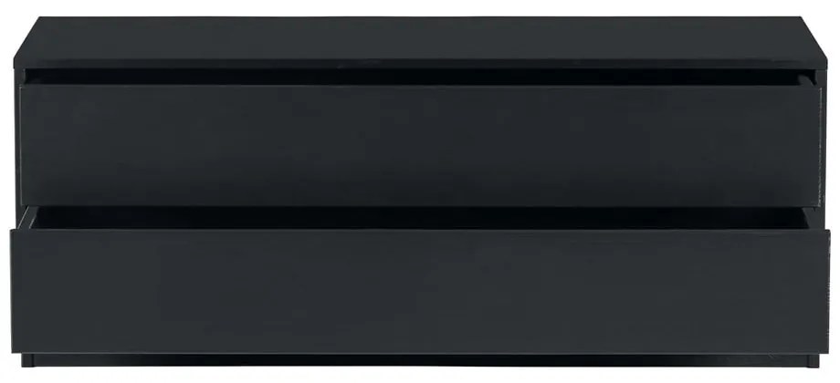 Masă TV modulară neagră din lemn masiv de pin 100x40 cm Finca – WOOOD