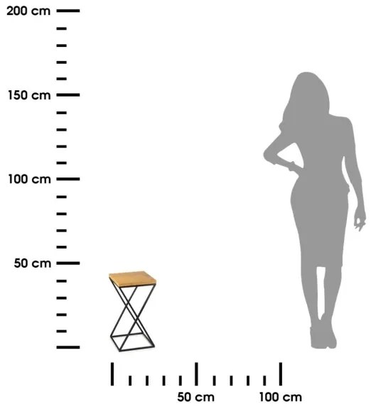 Suport pentru flori LOFT 40x24 cm negru/maro