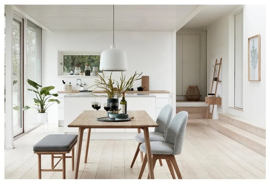 Set 2 ghivece din fier pe piedestal Hübsch Haggo, alb