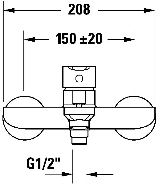 Duravit DC5230001010 - Baterie pentru cadă D-CODE, crom lucios