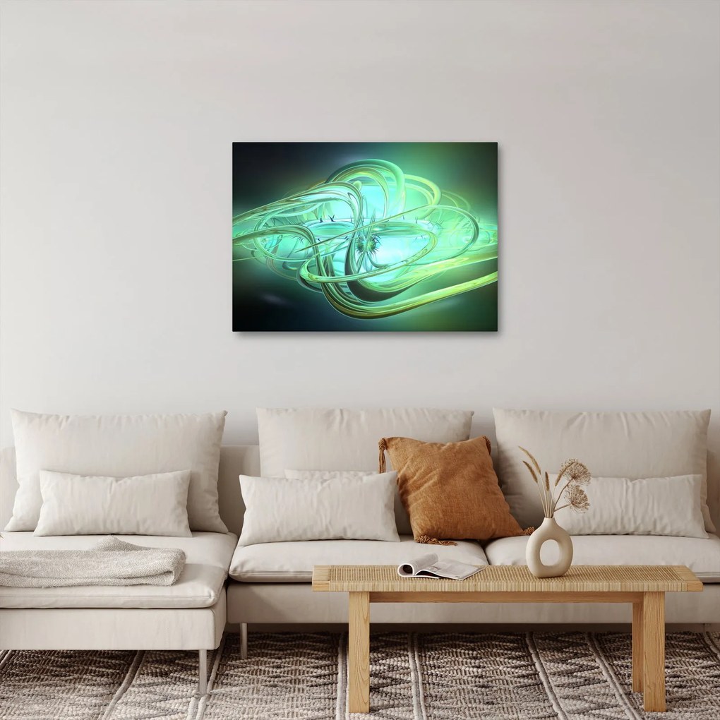 Tabloul cu abstracție verde (70x50 cm)