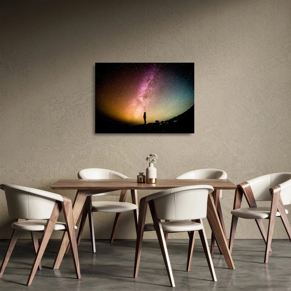 Tablou pe sticlă - cerul plin de stele (70x50 cm)