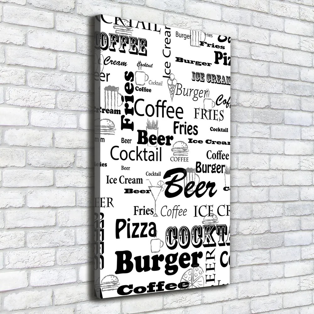 Imprimare tablou canvas Meniu Restaurant