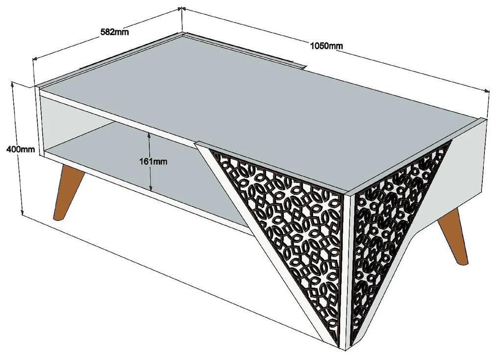 Masă de cafea Berny (Alb). 1089550