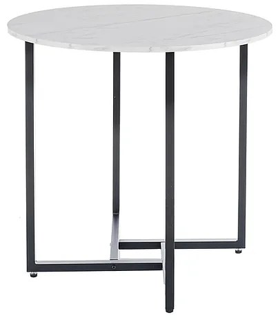 Masa rotunda de dining ALTO II 80 cm, decor marmura alba