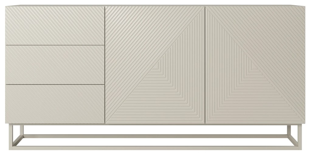 Comodă cu sertare pe cadru Asha 167 cm - cașmir