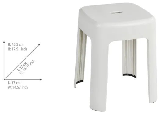 WENKO 22160100 - Scaun ALASKA 37x45,5 cm, alb