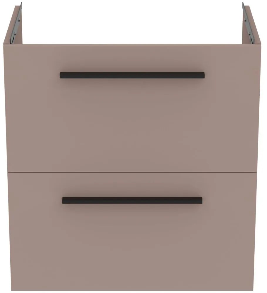 Dulap baza lavoar, 60x38x63 cm, 2 sertare, bej mat Gri-Bej