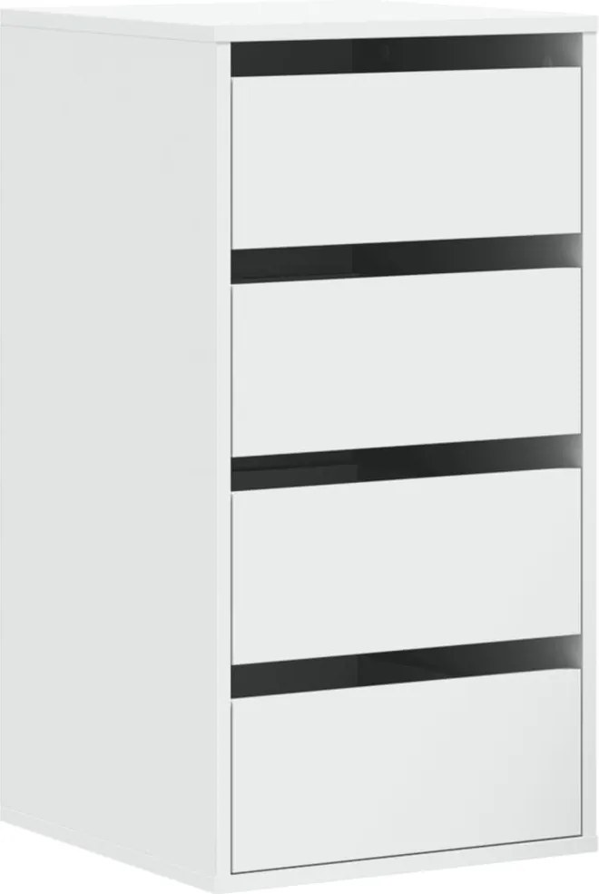 vidaXL Dulap colț cu sertare alb 40x41x76 cm lemn prelucrat