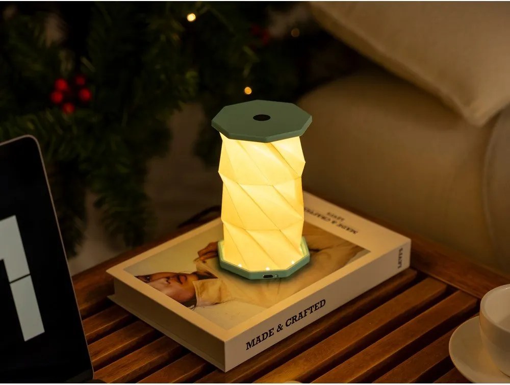Decorațiune luminoasă albă/turcoaz portabilă cu USB ø 8 cm Twist – Gingko