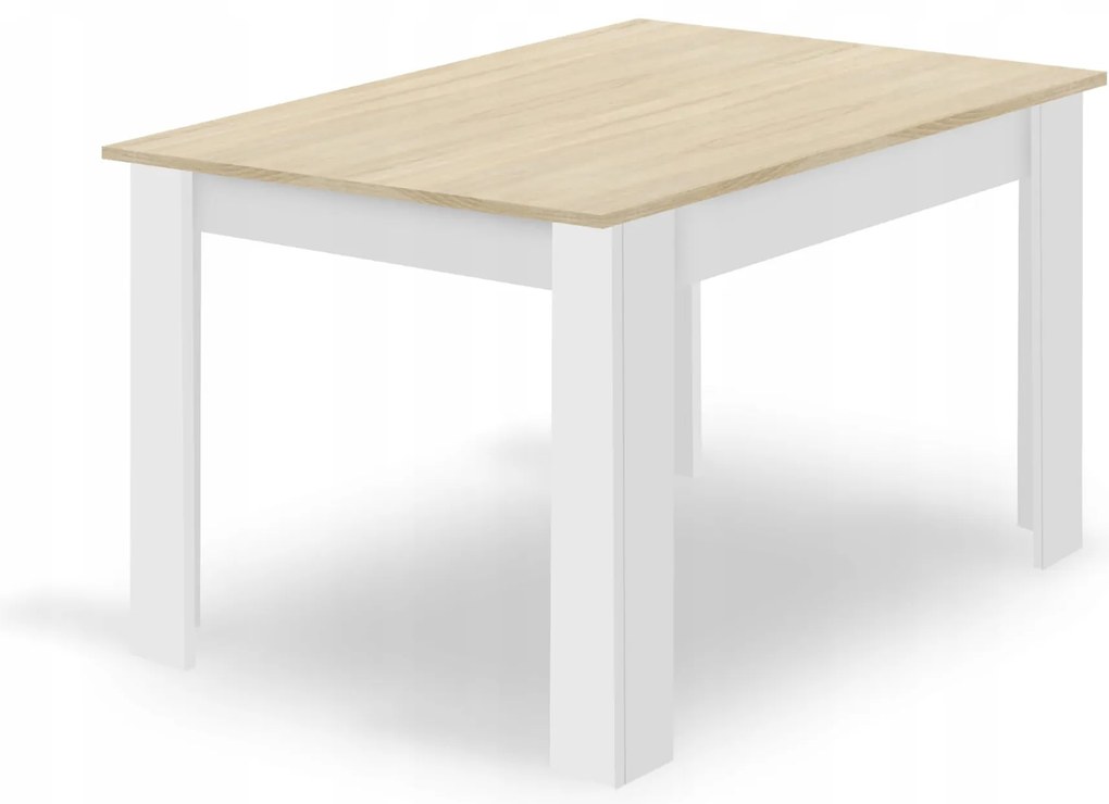Set de dining 1 + 4, masa MADO 120x80 alba + scaune BALI MARK negre