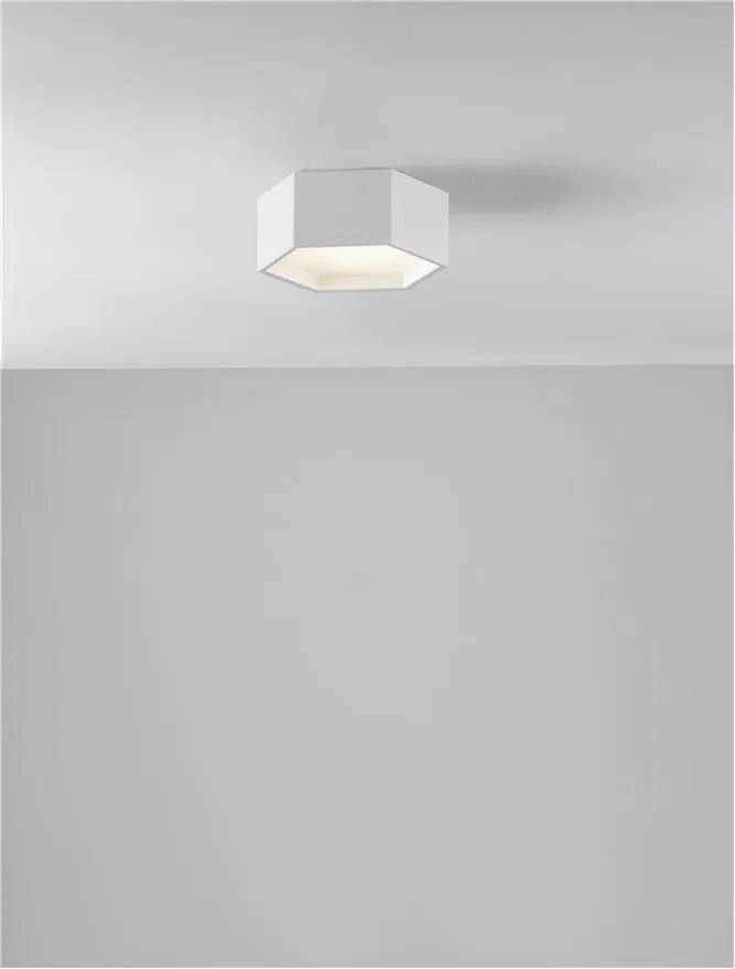 Plafoniera LED design minimal SAMBA alba