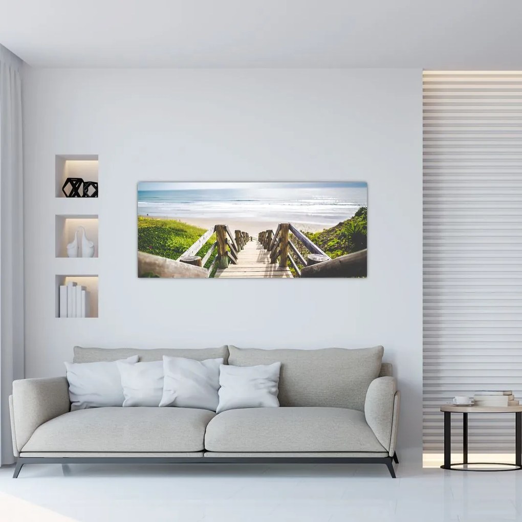 Tablou - Intare pe plaja (120x50 cm)