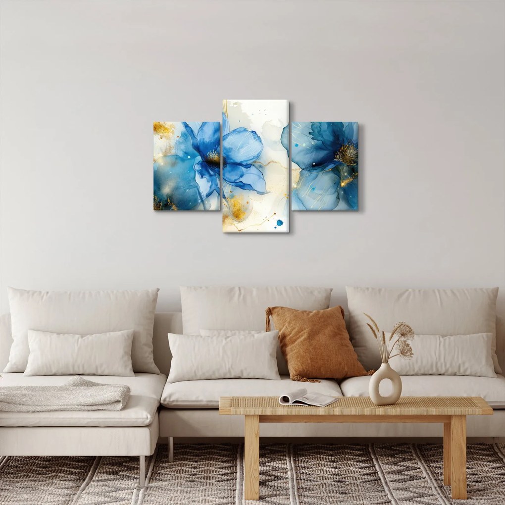 Tablou - Floral, pictură cu cerneală (90x60 cm)