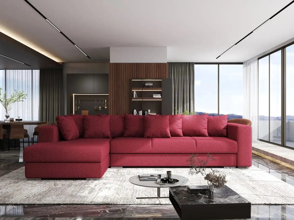 Colțar extensibil dumonde cu ladă de depozitare si sezut confortabil din spuma high-density, Gloria Enjoy Winery 320x183 cm