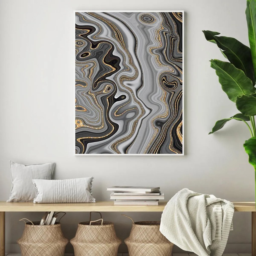 Poster - Abstracție cu linii (A4)