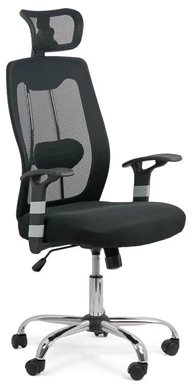 Scaun ergonomic OFF 988 negru, tetieră și suport lombar reglabil