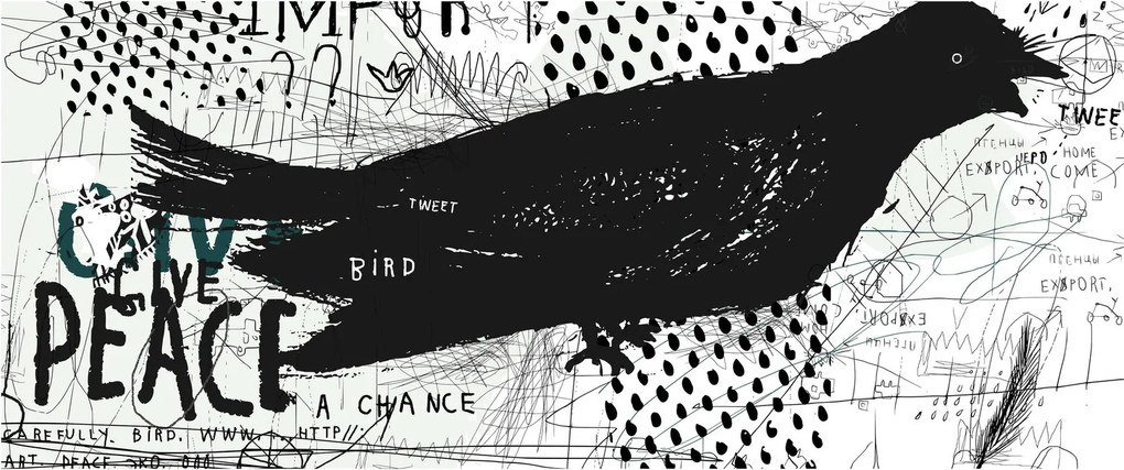Tablou - Artă stradală - zarvă (120x50 cm)