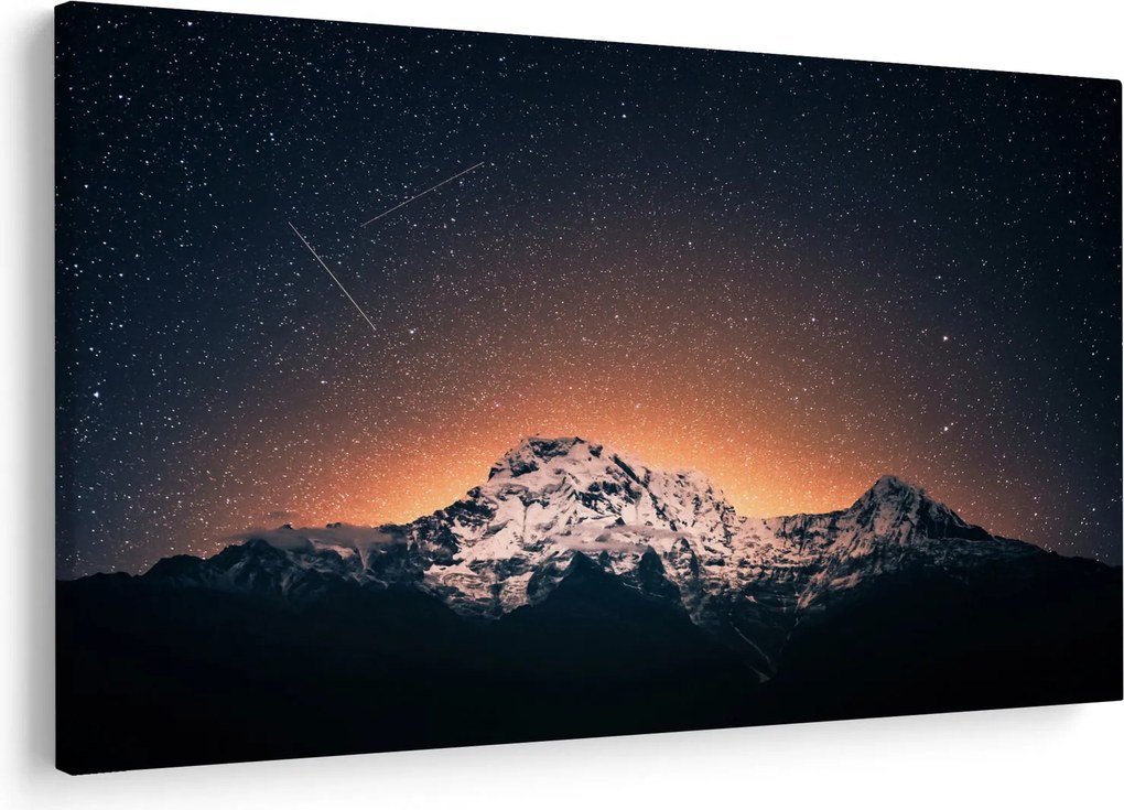 Tablou cu cerul nocturn cu munți (90x60 cm)