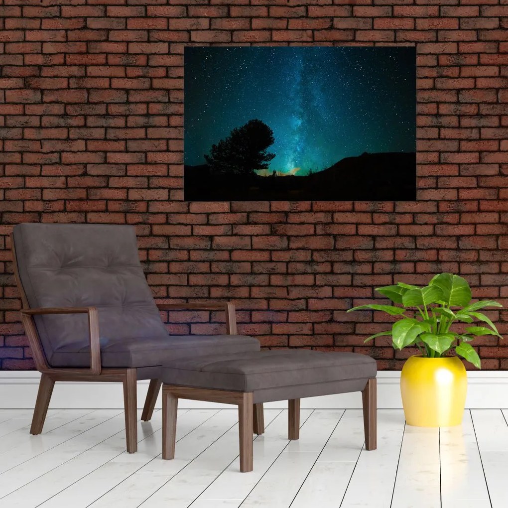Tablou cu cerul nocturn și stele (90x60 cm)