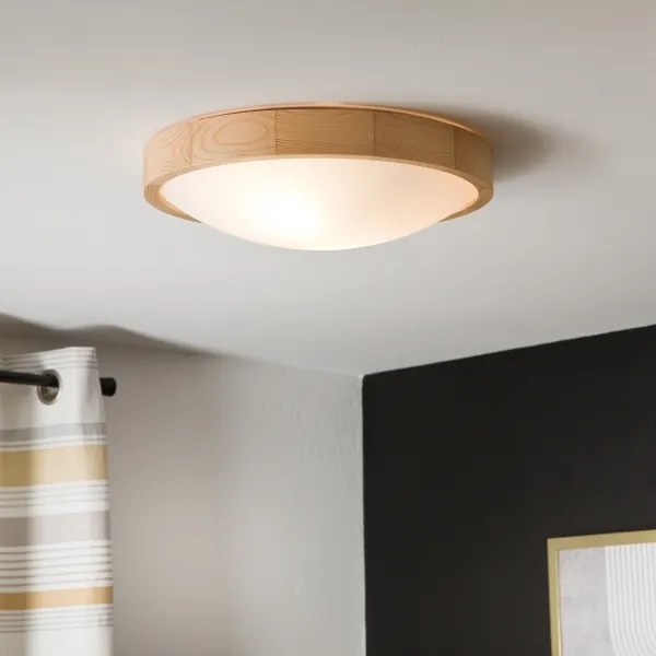 Plafonieră NATURAL SLIM 2xE27/60W/230V ø 37 cm pin