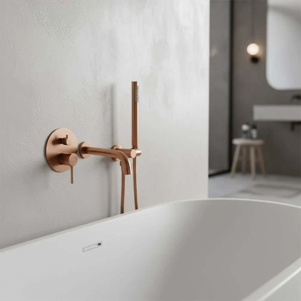 Baterie pentru cadă Rea Lungo Brush Copper + Box