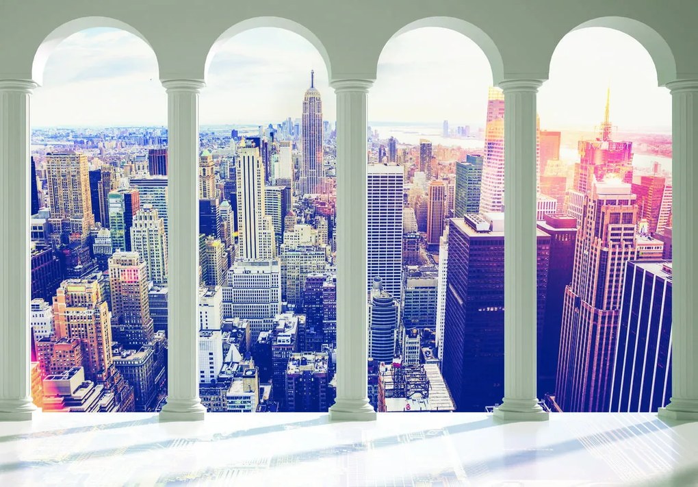 Fototapet - Stălpi în New York (152,5x104 cm)