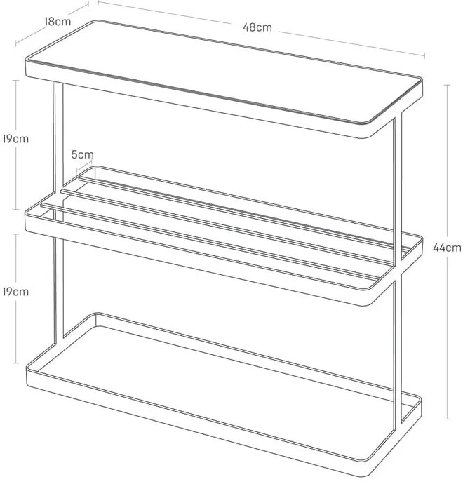 Măsuță auxiliară 18x48 cm Frame – YAMAZAKI