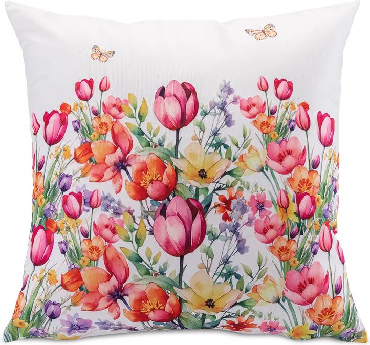 Set de 2 fețe pernuțe FLORI COLORATE 40 x 40 cm